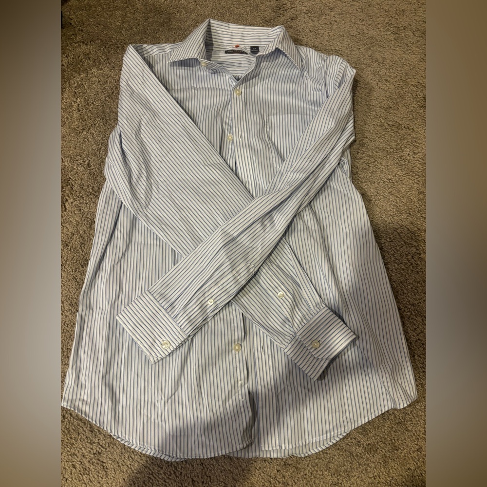Classic Blue Striped Men's Shirt